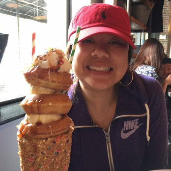 Brownstone Pancake Factory - Cheers to the Bday girl - Breakfast & Brunch Near Me - Edgewater, New Jersey