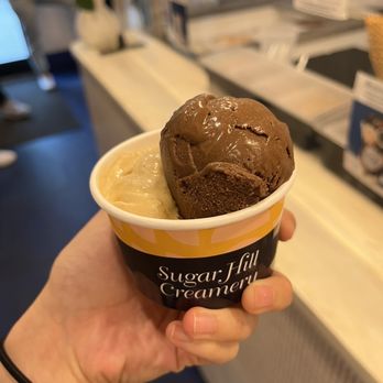 Sugar Hill Creamery - Small split scoop - Ice Cream & Frozen Yogurt Near Me - New York, New York Sugar Hill Creamery - Small split scoop - Ice Cream & Frozen Yogurt Near Me - New York, New York