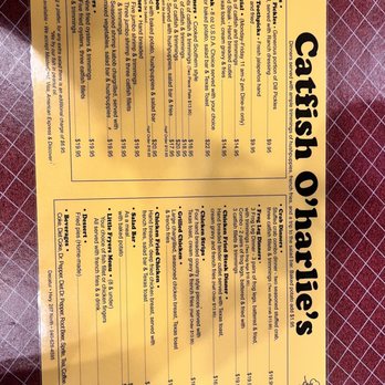 Catfish O'Harlies - Menu - Seafood Near Me - Decatur, Texas