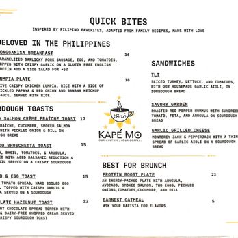 Kape Mo - Menu - Coffee & Tea Near Me - Cold Spring, New York Kape Mo - Menu - Coffee & Tea Near Me - Cold Spring, New York