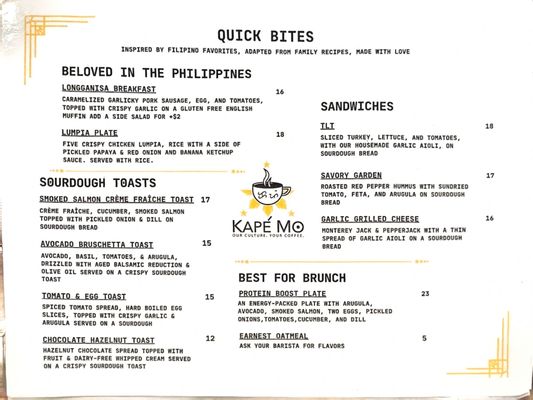 Menu photo 2 Kape Mo Cold Spring, NY Menu photo 2 Kape Mo Cold Spring, NY