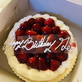 French's Pastry Bakery - 10" Cheesecake with fresh strawberries and whipped cream - Desserts Near Me - Orange, California