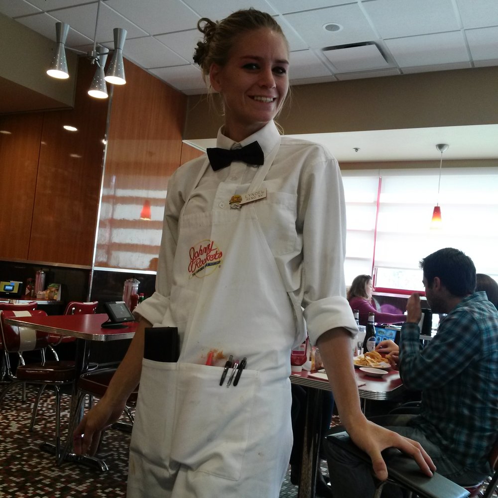 Johnny Rockets - A friendly, happy & Helpful server indeed! Say Hi! to Lyndel - Diners Near Me - Reno, Nevada