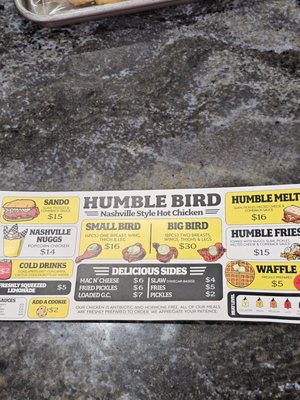 Menu photo 1 Humble Bird Los Angeles, CA Menu photo 1 Humble Bird Los Angeles, CA
