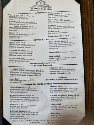 Menu photo 1 12 Mile Station San Jose, CA