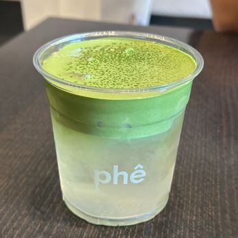 Phe - Koko Matcha Kloud (coconut water w/matcha sweet cream) - Coffee & Tea Near Me - Seattle, Washington Phe - Koko Matcha Kloud (coconut water w/matcha sweet cream) - Coffee & Tea Near Me - Seattle, Washington