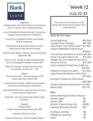 Menu photo 2 Blank Slate Encinitas, CA