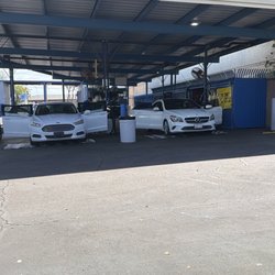 Full service hand car wash.
