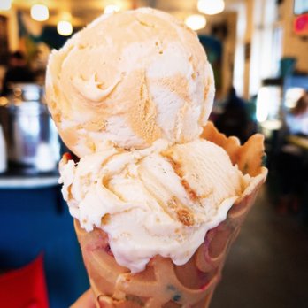 Ample Hills Creamery - $6.85: Dreamsicle and Ooey Gooey Butter Cake (small) in birthday cake waffle cone - Ice Cream & Frozen Yogurt Near Me - Brooklyn, New York Ample Hills Creamery - $6.85: Dreamsicle and Ooey Gooey Butter Cake (small) in birthday cake waffle cone - Ice Cream & Frozen Yogurt Near Me - Brooklyn, New York
