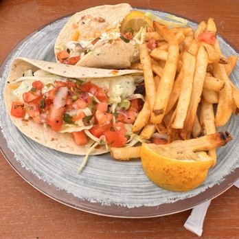 Sharky's Beachfront Restaurant - Shrimp Tacos! - Seafood Near Me - Panama City Beach, Florida