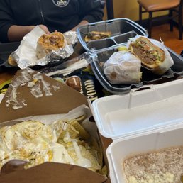 Burrito de Birria, Torta de Birria and chilaquiles con huevo en salsa verde. Burrito de Birria, Torta de Birria and chilaquiles con huevo en salsa verde.