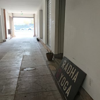 Radha Yoga - view from studio entry outside to street - Yoga Near Me - Los Angeles, California