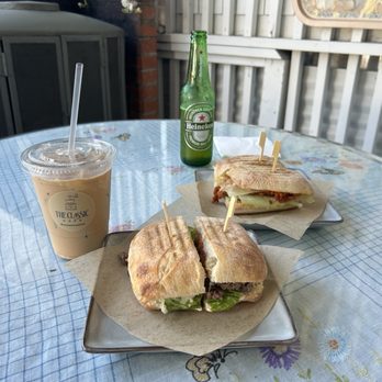 The Classic Cafe - Spanish latte, bulgogi panini, spicy pork panini, and Heineken. - Coffee & Tea Near Me - Fullerton, California