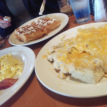 GoodFella's Cafe - Scrambler special and sub the hash browns for the home fries. So freaking yummy! - Breakfast & Brunch Near Me - Corona, California