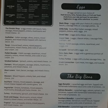 The Omelet Shop - Menu at The Omelet Shop - Breakfast & Brunch Near Me - Cape Coral, Florida The Omelet Shop - Menu at The Omelet Shop - Breakfast & Brunch Near Me - Cape Coral, Florida