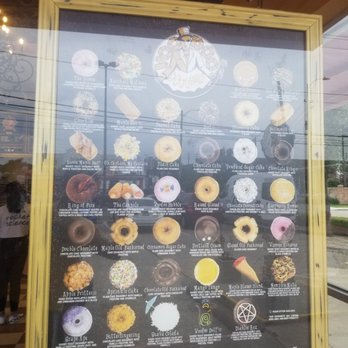 Voodoo Doughnut - menu posted outside - Donuts Near Me - Houston, Texas Voodoo Doughnut - menu posted outside - Donuts Near Me - Houston, Texas