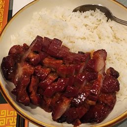 Roast pork over rice