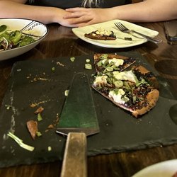 Vineyard Market - Delicious blackberry, basil and ricotta pizza with a supercalifragalistically over cooked cauli crust