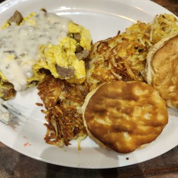 Biscuits Cafe - Sausage scramble with biscuits - Breakfast & Brunch Near Me - Glendale, Arizona Biscuits Cafe - Sausage scramble with biscuits - Breakfast & Brunch Near Me - Glendale, Arizona