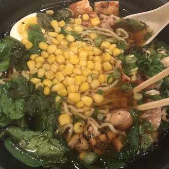 Darumaya - Original Chichen Ramen and I added siracha to make it spicy! SO GOOD!!! - Sushi Bars Near Me - Banning, California