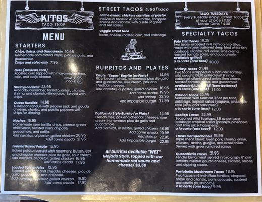 Menu photo 1 Kitos Taco Shop Corte Madera, CA Menu photo 1 Kitos Taco Shop Corte Madera, CA