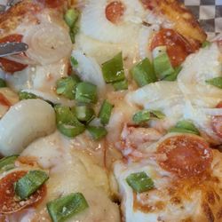 Old Tool Tavern - Pepperoni pizza with extra cheese and green peppers