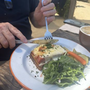 ALTA Bakery & Cafe - Croque Monsieur with homemade pickles and a spring salad. - Cafes Near Me - Monterey, California ALTA Bakery & Cafe - Croque Monsieur with homemade pickles and a spring salad. - Cafes Near Me - Monterey, California