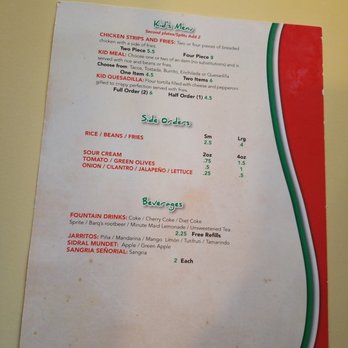 El Maguey Cafe - Lunch menu back - Mexican Near Me - Newport, Michigan