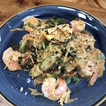 Jefe Mex - CAMARONES FLACO ($21.50) Prawns, brussels sprouts, spaghetti squash in a habanero cream sauce. SO delicious. - Mexican Near Me - Lake Oswego, Oregon Jefe Mex - CAMARONES FLACO ($21.50) Prawns, brussels sprouts, spaghetti squash in a habanero cream sauce. SO delicious. - Mexican Near Me - Lake Oswego, Oregon