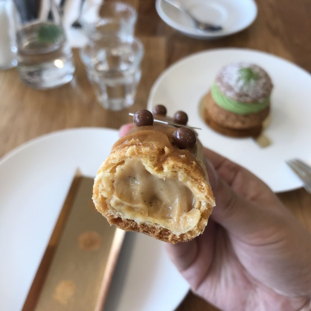 Café Komine - Salted caramel eclair. Lovely taste the filling was a tad heavier than I thought it would be, but enjoyable all the same. - Cafes Near Me - Berlin, BE