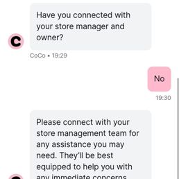 Tried chatting with customer support to make a complaint but was directed back to the specific store since these are franchise locations. Tried chatting with customer support to make a complaint but was directed back to the specific store since these are franchise locations.