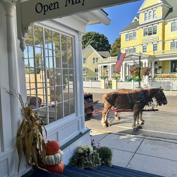 Hotel Iroquois - Main Street from the front porch - Hotels Near Me - Mackinac Island, Michigan