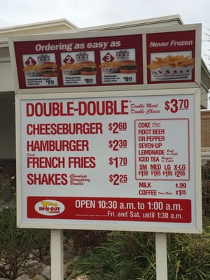Menu photo 1 In-N-Out Burger Hurst, TX Menu photo 1 In-N-Out Burger Hurst, TX