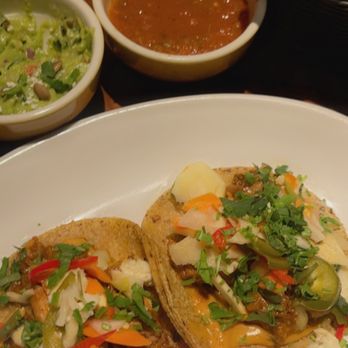 Cósmica - Chicken Colorado Tacos** tasted better than they looked - Mexican Near Me - Boston, Massachusetts