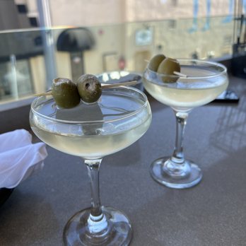Saint & Second - Dirty Martini w/ stuffed blue cheese olives - New American Near Me - Long Beach, California