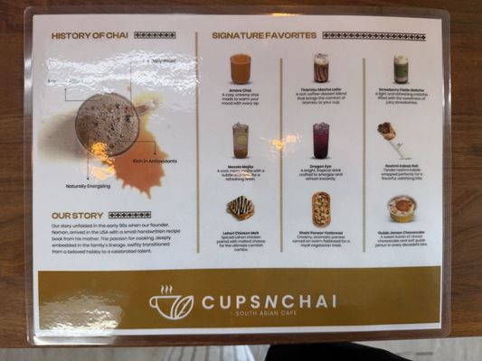 Menu photo 1 CupsnChai Canton, MI