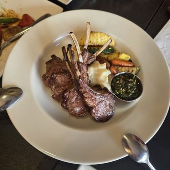 Sage Bistro - New Zealand Lamb, done medium as recommended, with housemade chimichurri - American Near Me - Alhambra, California