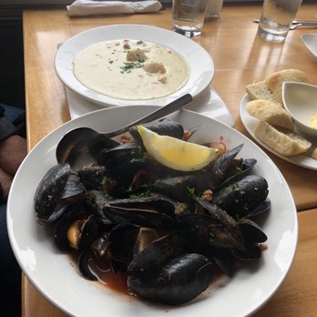 Salt Shaker Deli - PEI Mussels Portuguese with Homemade Sausage & Marinara + Seafood Chowder - Pizza Near Me - Lunenburg, Nova Scotia Salt Shaker Deli - PEI Mussels Portuguese with Homemade Sausage & Marinara + Seafood Chowder - Pizza Near Me - Lunenburg, Nova Scotia