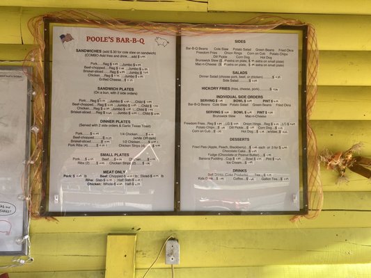 Menu photo 2 Poole's Bar-B-Q East Ellijay, GA