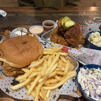 Tumble 22 - The O. g. Sandwich and 3 piece chicken thigh - American Near Me - Austin, Texas Tumble 22 - The O. g. Sandwich and 3 piece chicken thigh - American Near Me - Austin, Texas