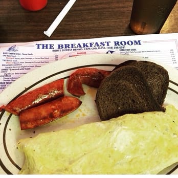 The Breakfast Room - I they had pumpernickel toast. Linguica sausage is delicious taste like colombian sausage - Breakfast & Brunch Near Me - West Dennis, Massachusetts The Breakfast Room - I they had pumpernickel toast. Linguica sausage is delicious taste like colombian sausage - Breakfast & Brunch Near Me - West Dennis, Massachusetts