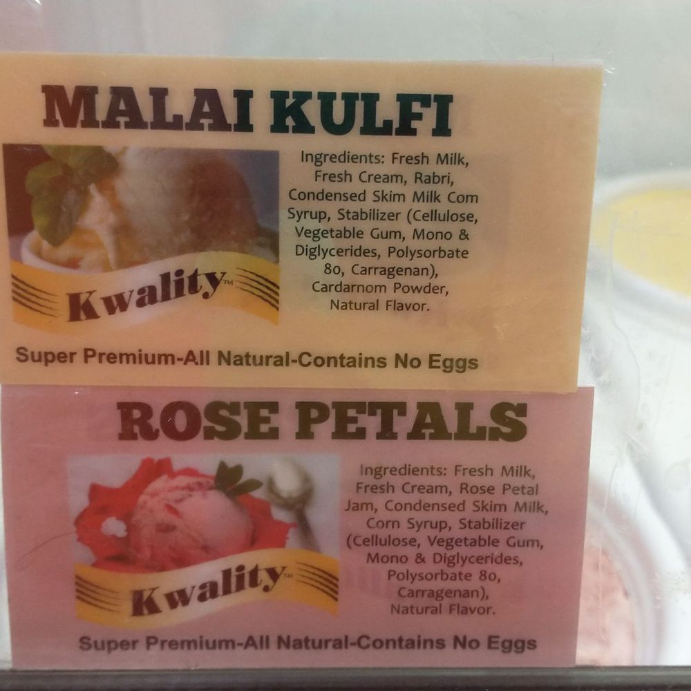 Kwality Ice Cream - Malai Kulfi is not very strong. Rose Petals is very mild. - Ice Cream & Frozen Yogurt Near Me - Houston, Texas Kwality Ice Cream - Malai Kulfi is not very strong. Rose Petals is very mild. - Ice Cream & Frozen Yogurt Near Me - Houston, Texas