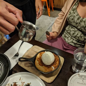 Spot Dessert Bar - Cookie Camp (about to get chocolate sauce!) - Desserts Near Me - Flushing, New York Spot Dessert Bar - Cookie Camp (about to get chocolate sauce!) - Desserts Near Me - Flushing, New York