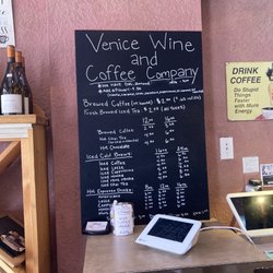 Venice Wine & Coffee Company - Coffee menu