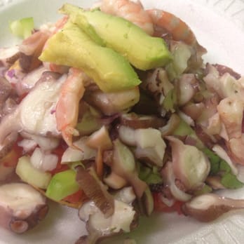 Mariscos Mocorito - Pulpo and Camaron. Flavor was typical mariscos. Gotta add your own fixing to bring it to your flavor profile. Solid though. - Mexican Near Me - Orange, California