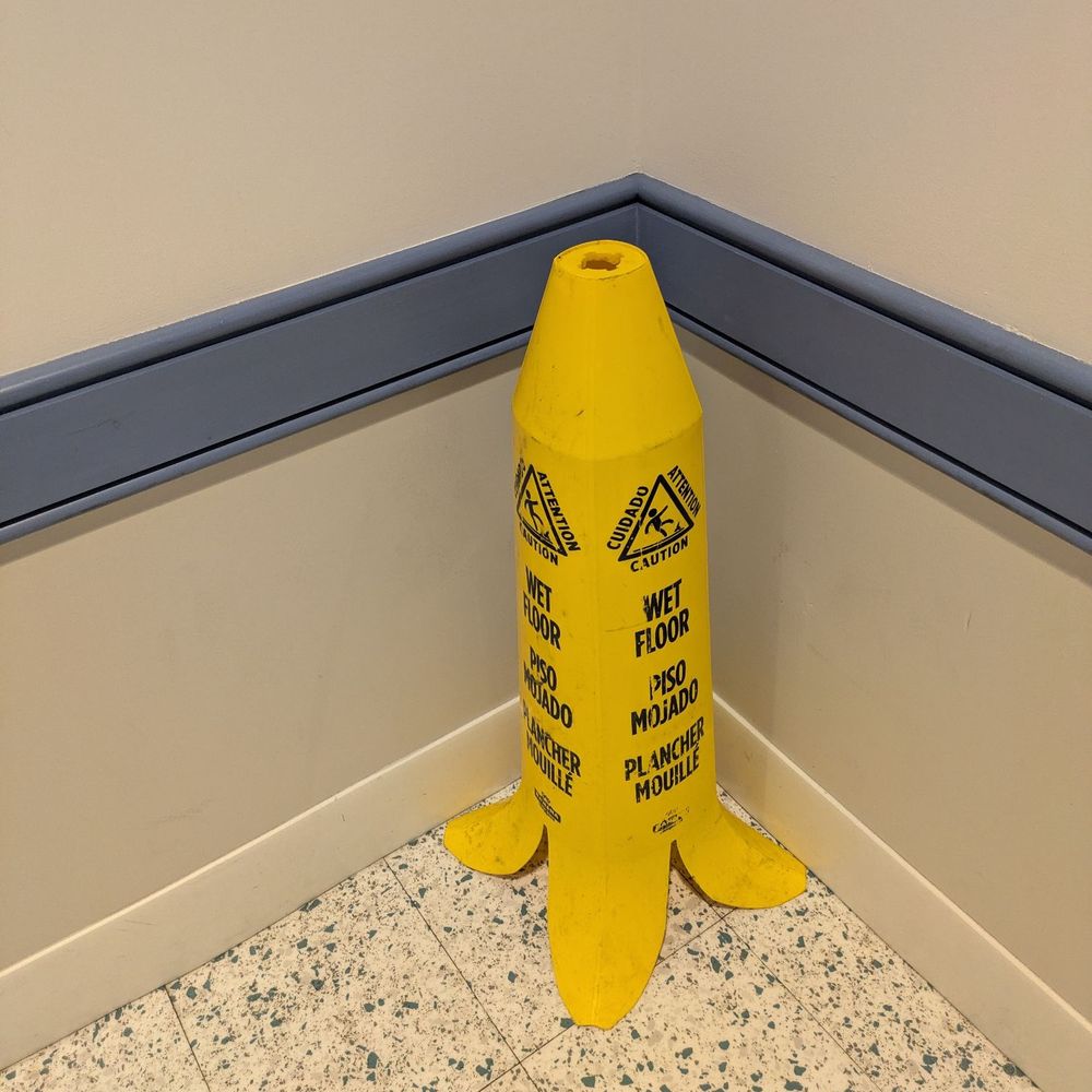 Banana shaped wet floor sign Banana shaped wet floor sign