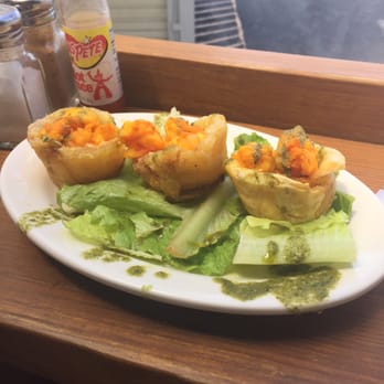 Piu Bello - Stuffed tostones with shrimp - Puerto Rican Near Me - San Juan, Puerto Rico