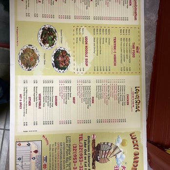 Lucky Garden Restaurant - the menu and prices - Chinese Near Me - Palm Bay, Florida