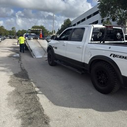Towing my truck to another shop. Took over an hour for them to bring the truck around.