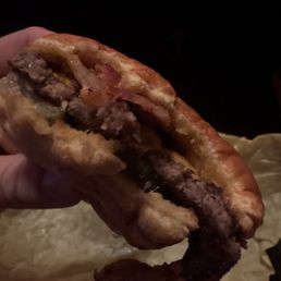 Bacon Smash Burger....burnt, plain, dull